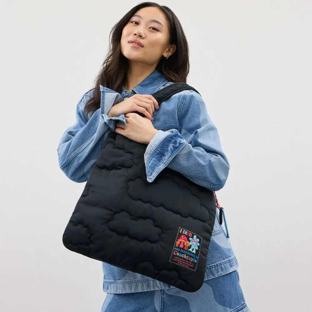 Coachtopia Loop Flat Tote With Cloud Quilting