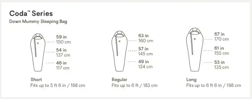 Coda Endless Promise Down Mummy Sleeping Bag