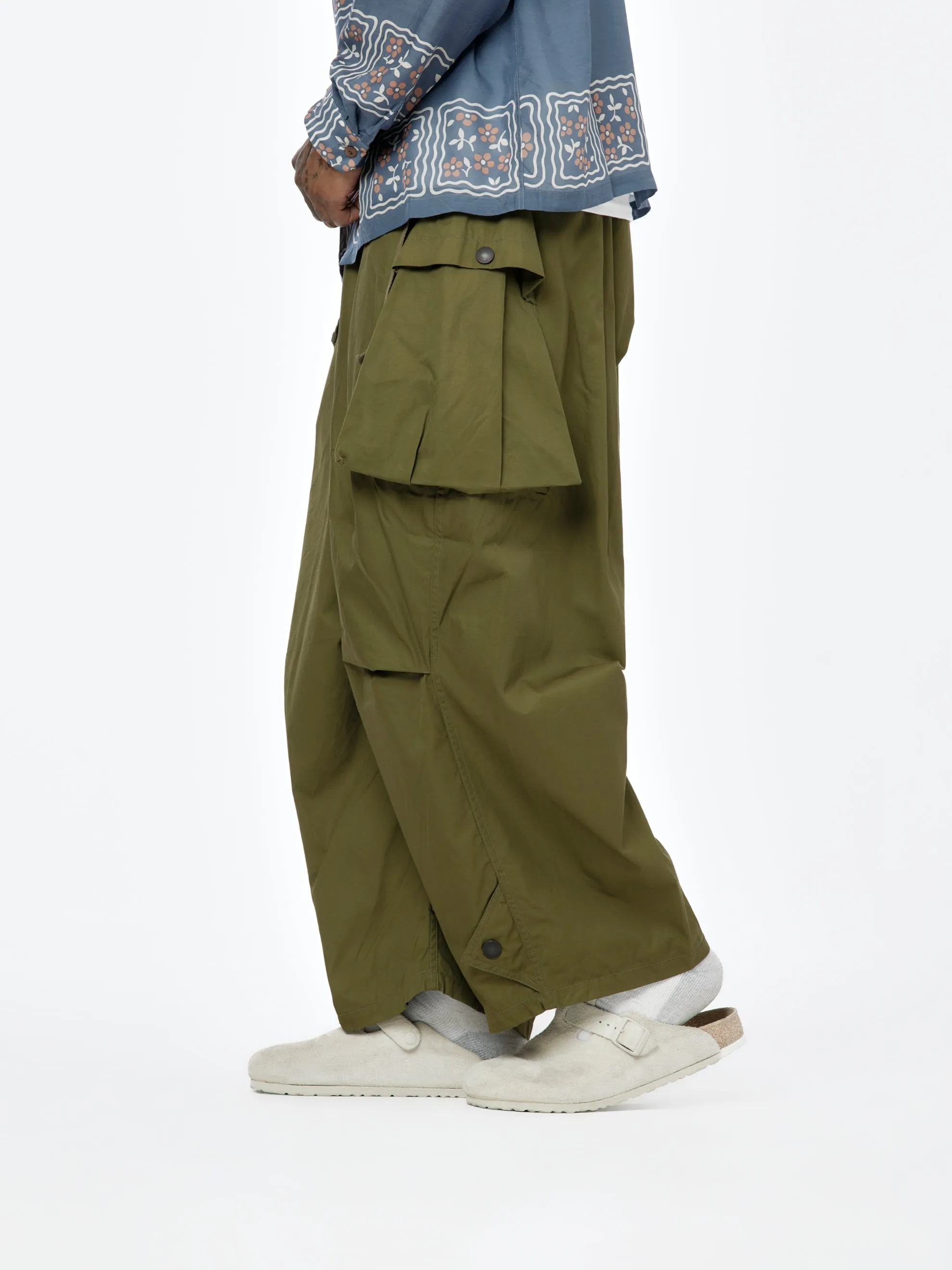 Combined Gabergine Aozai Cargo Pants (Khaki)