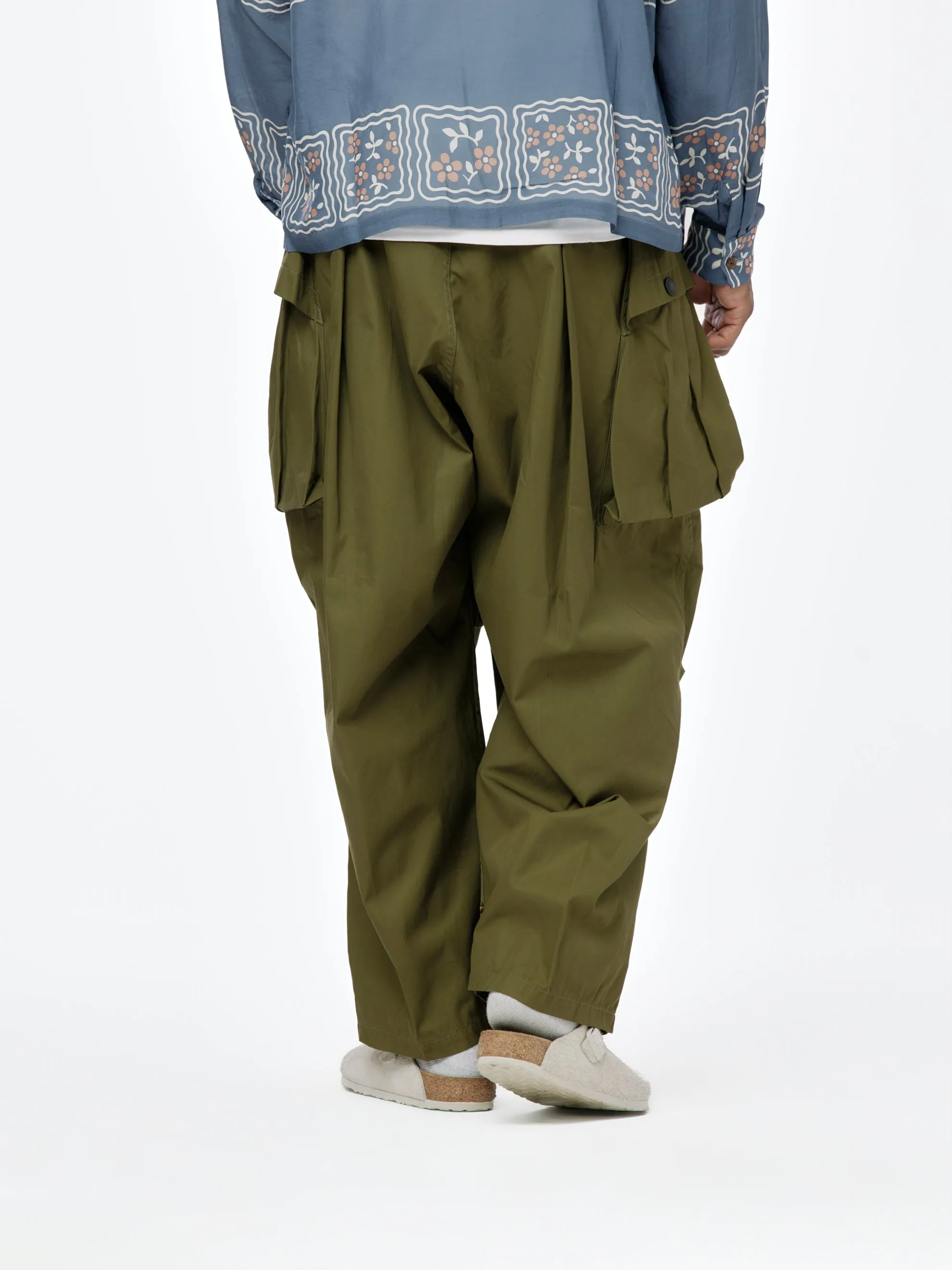 Combined Gabergine Aozai Cargo Pants (Khaki)