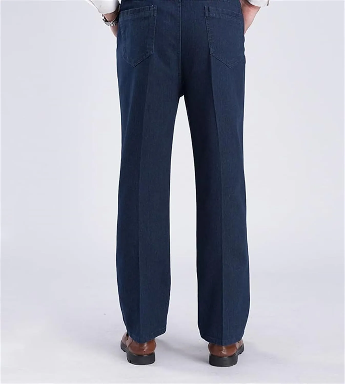 Cooliflex Jeans, Gentsflex - Flexible Waist Straight Fit Comfort Denim Mens Elastic Waist Jeans Relaxed Fit with Zipper