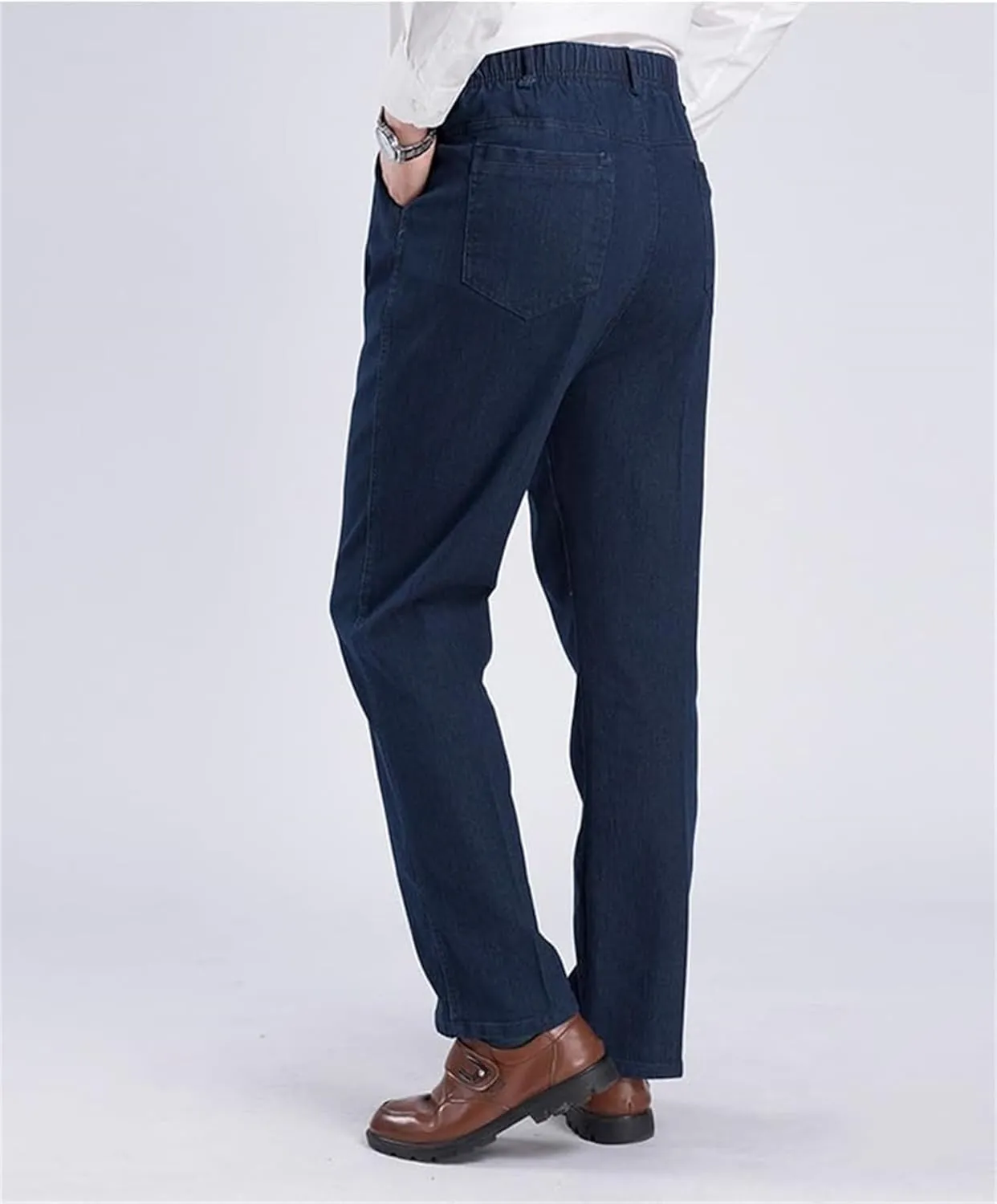 Cooliflex Jeans, Gentsflex - Flexible Waist Straight Fit Comfort Denim Mens Elastic Waist Jeans Relaxed Fit with Zipper