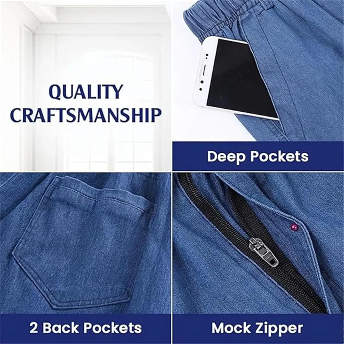 Cooliflex Jeans, Gentsflex - Flexible Waist Straight Fit Comfort Denim, Mens Elastic Waist Jeans Relaxed Fits