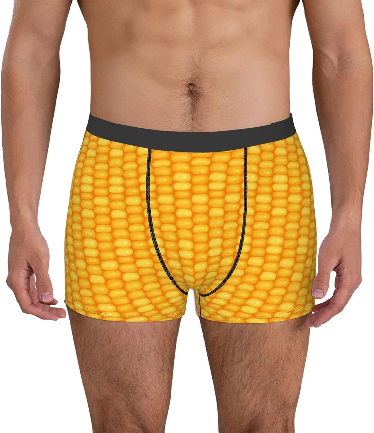 Corn Kernels Print Boxer Briefs For Men Breathable Underwear-