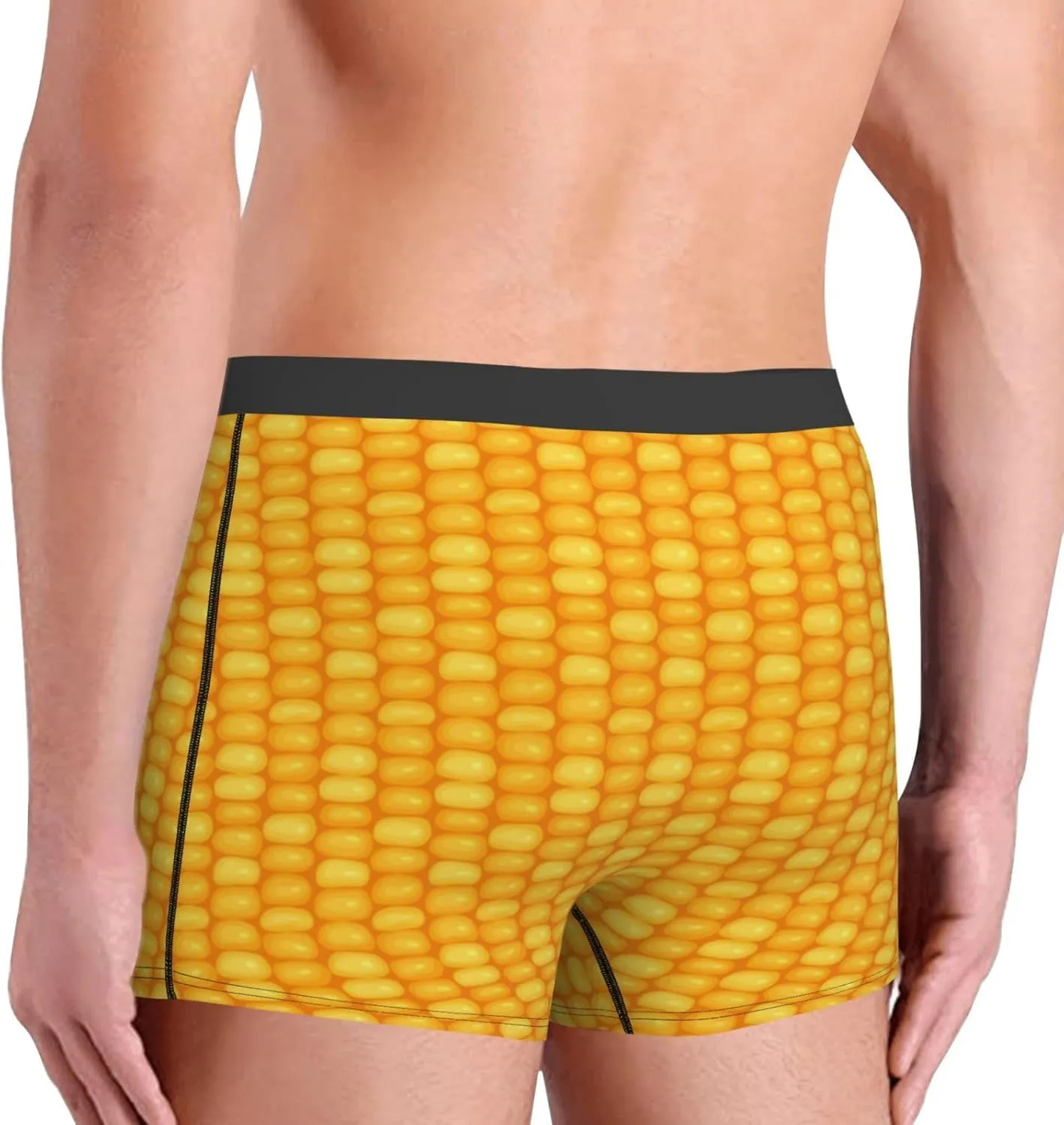 Corn Kernels Print Boxer Briefs For Men Breathable Underwear-
