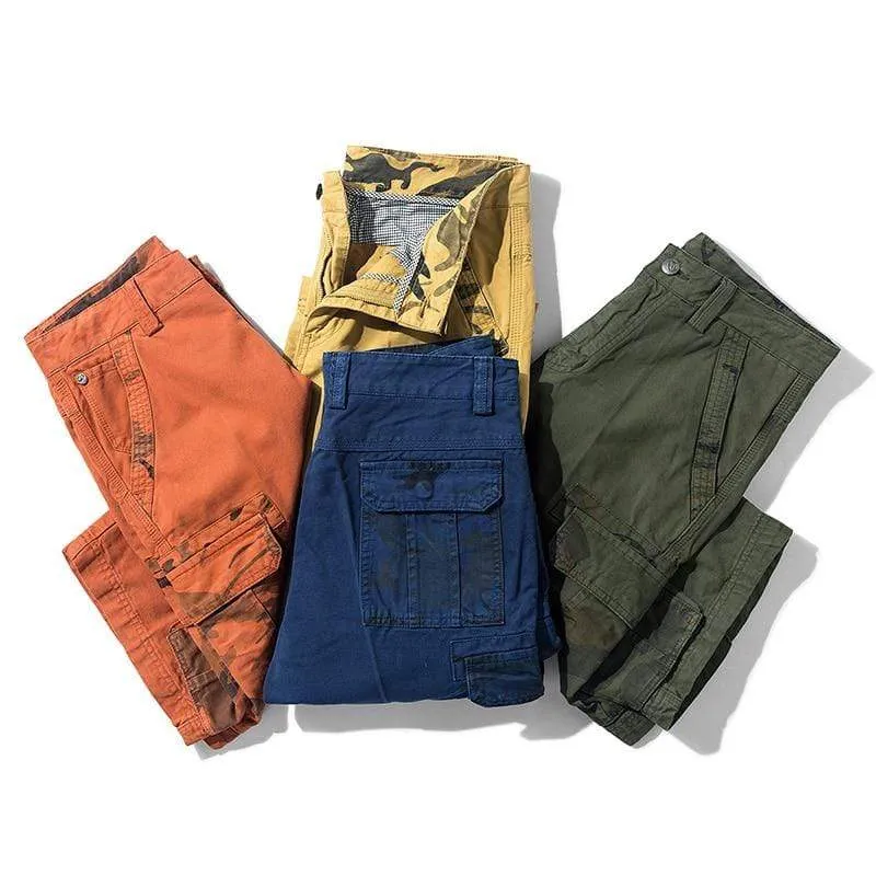 Cotton Cargo Hiking Camping Pants