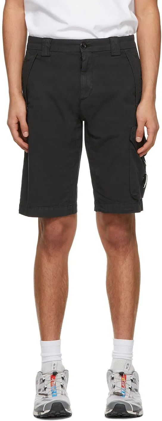 C.P. Company Black Bermuda Cargo Shorts