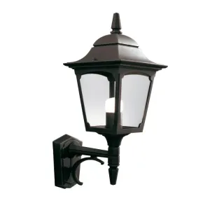 CP1-BLACK Chapel 1 Light Up Wall Light Black