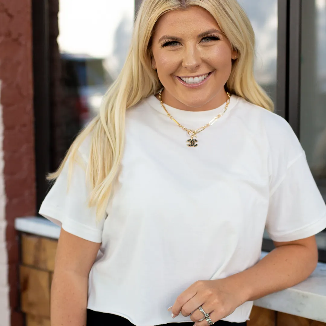 Crop T Shirt  - Off White