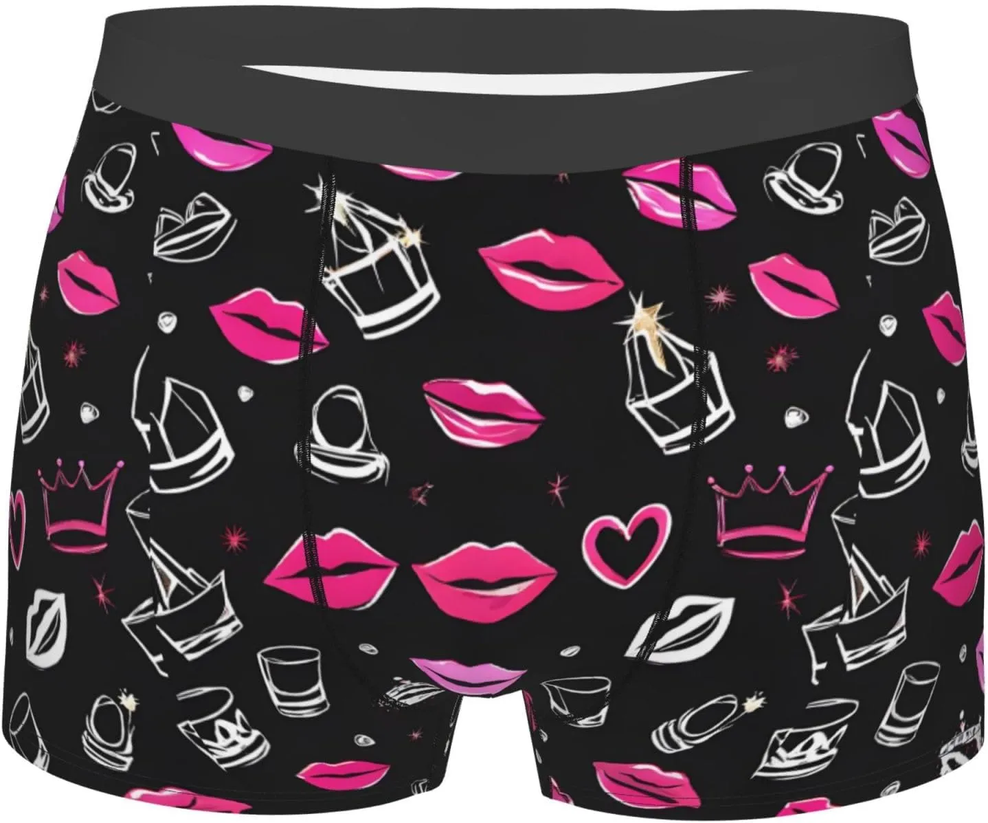 (Crown And Lips) - Men'S Boxer Briefs, Breathable & Moisture-Wicking, Comfort Fit For All-Day Wear
