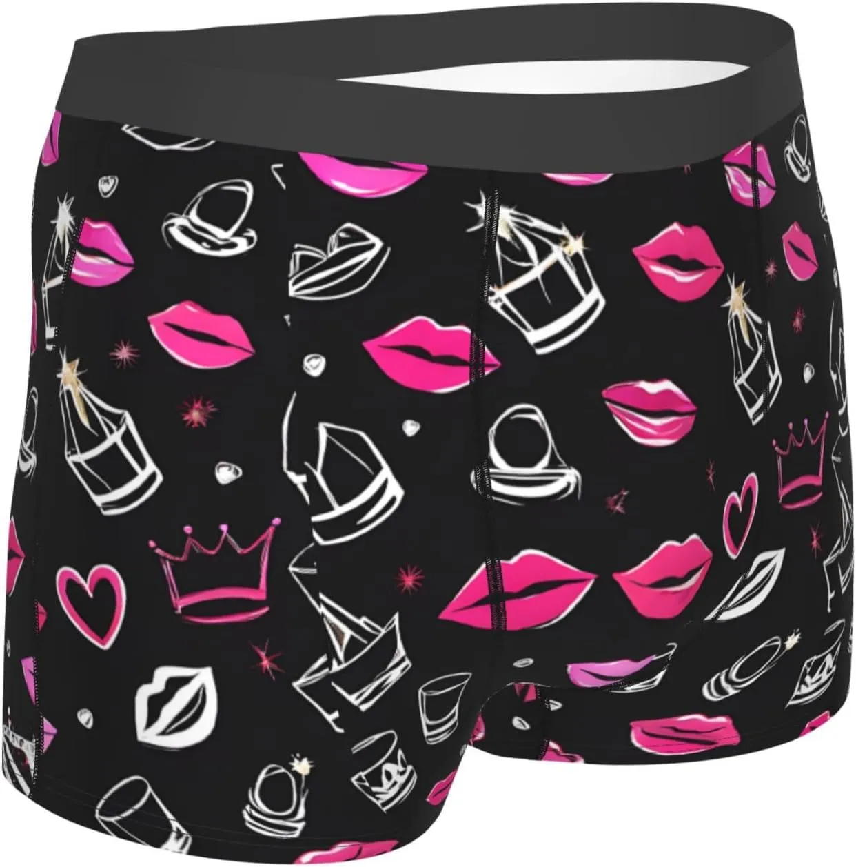 (Crown And Lips) - Men'S Boxer Briefs, Breathable & Moisture-Wicking, Comfort Fit For All-Day Wear