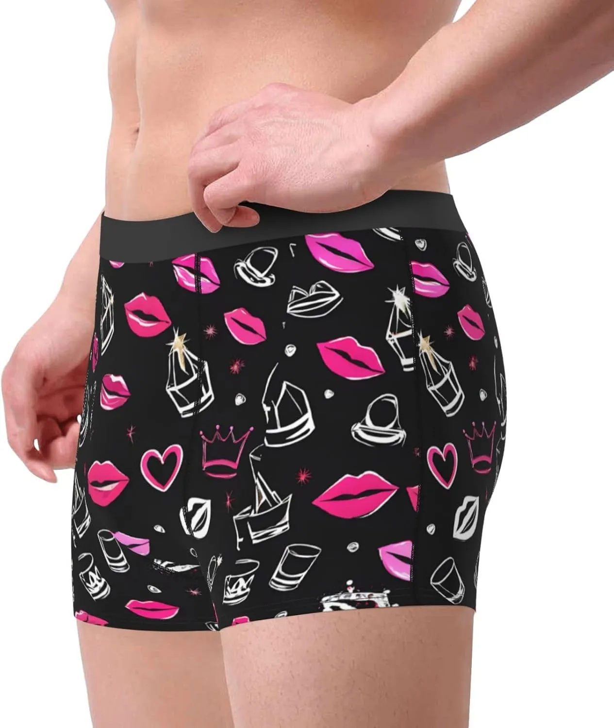 (Crown And Lips) - Men'S Boxer Briefs, Breathable & Moisture-Wicking, Comfort Fit For All-Day Wear