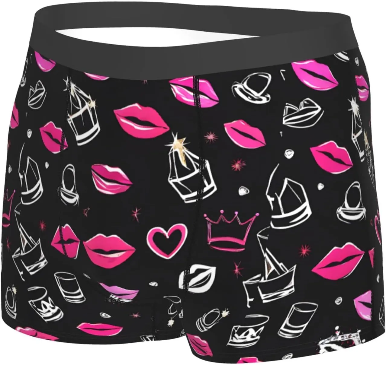 (Crown And Lips) - Men'S Boxer Briefs, Breathable & Moisture-Wicking, Comfort Fit For All-Day Wear