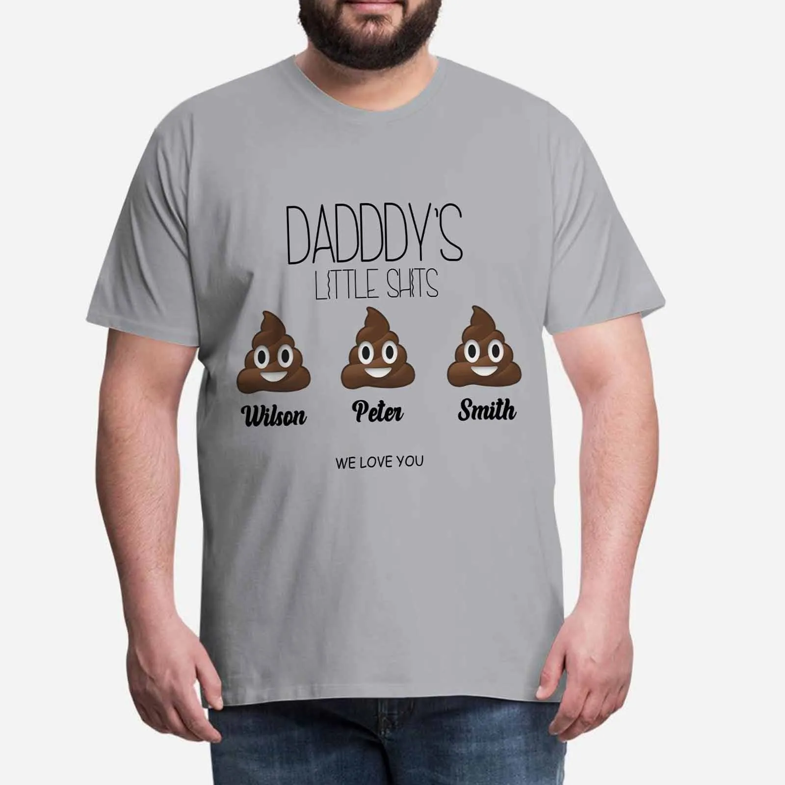 Custom Name Tee We Love You Men's All Over Print T-shirt Design Your Own Shirts Made for Father's Day