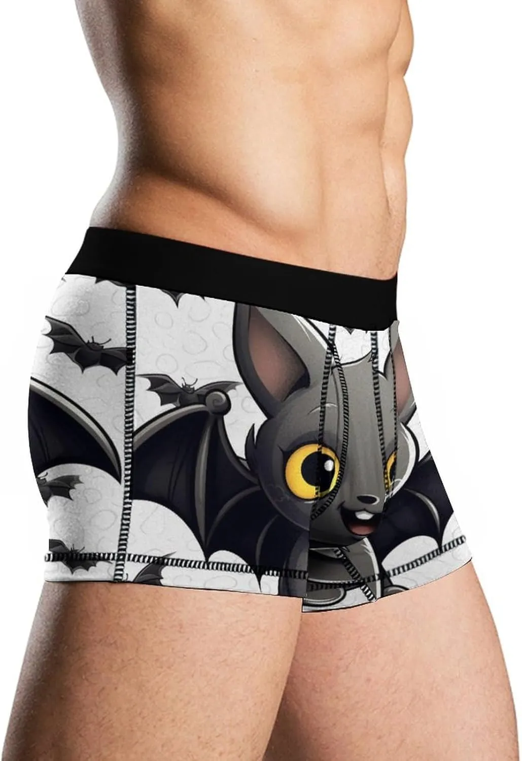 Cute Bat Men's Boxer Briefs Breathable Underwear Comfortsoft Moisture-Wicking Trunks Underwear