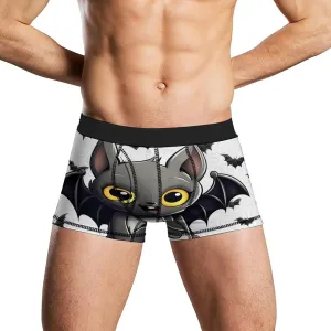 Cute Bat Men's Boxer Briefs Breathable Underwear Comfortsoft Moisture-Wicking Trunks Underwear