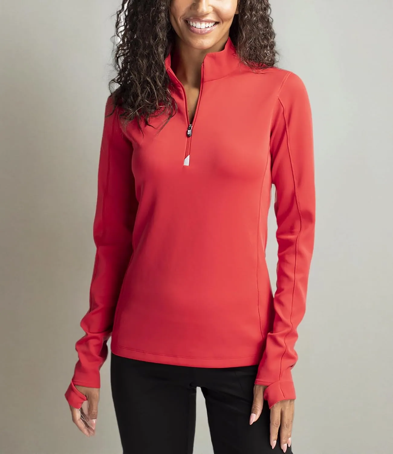 Cutter & Buck Women's Moisture Wicking UPF 50  Stretch Traverse Half Zip Pullover