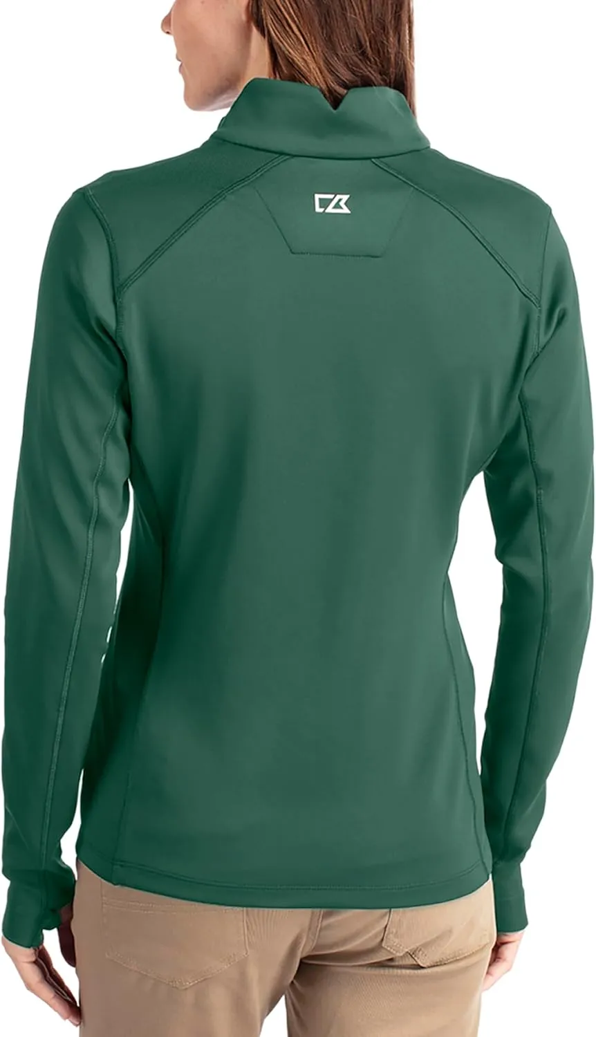 Cutter & Buck Women's Moisture Wicking UPF 50  Stretch Traverse Half Zip Pullover