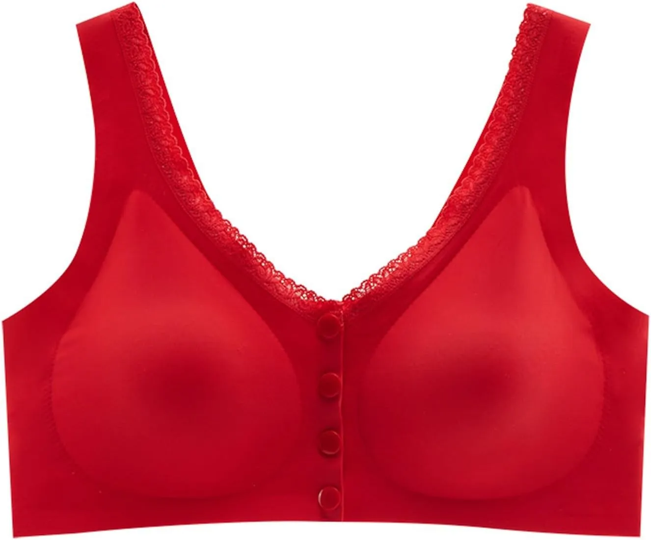 Daisy Bras for Older Women No Underwire Front Closure Comfort Senior Wireless Snap Closing Bra