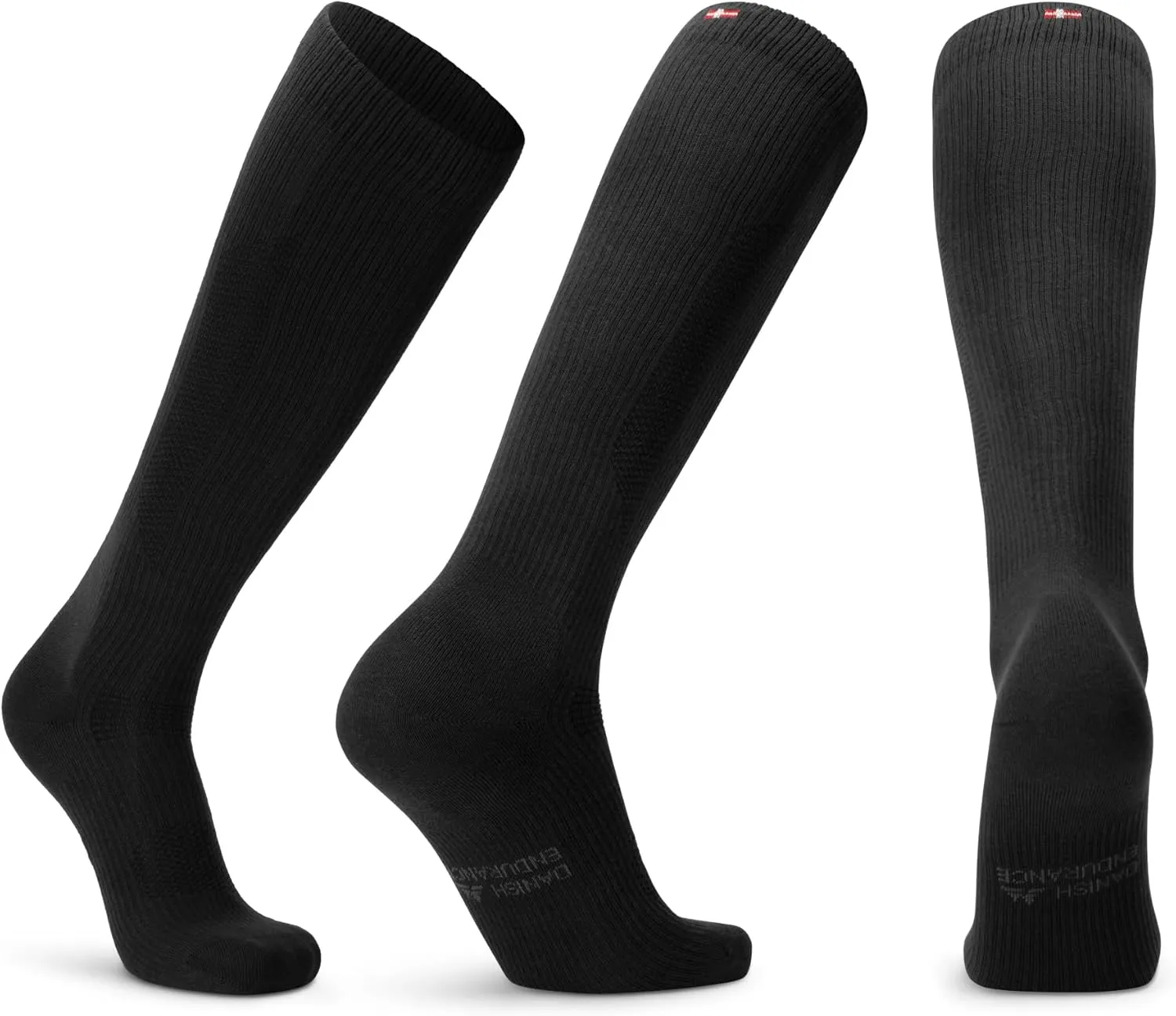 DANISH ENDURANCE Compression Socks Men & Women, Organic Cotton, Flight Sock, Graduated Compression, 14-18 mmHg, 1-pack
