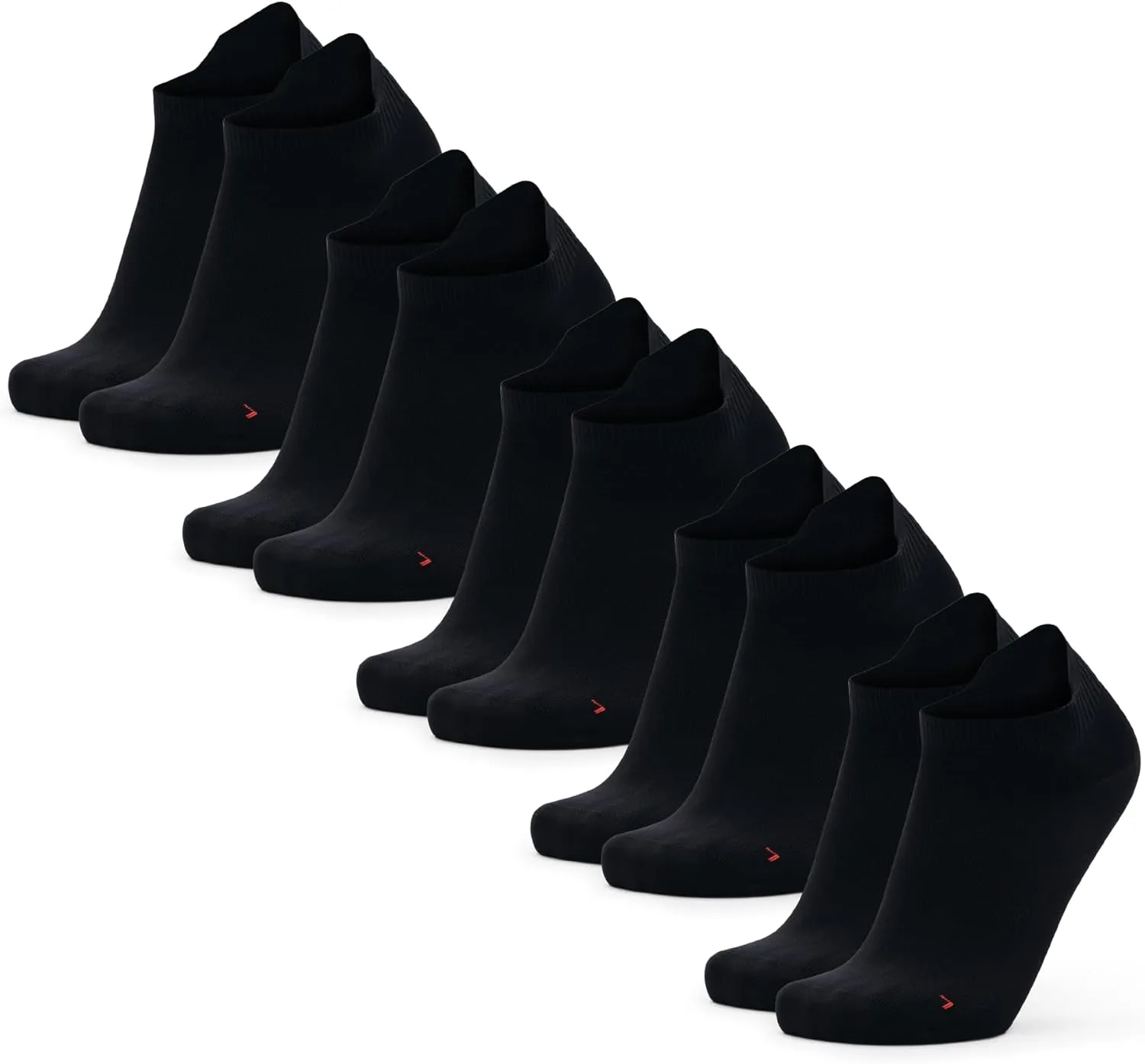 DANISH ENDURANCE Low-Cut Athletic Socks, Moisture Wicking, Men & Women, 5-Pack