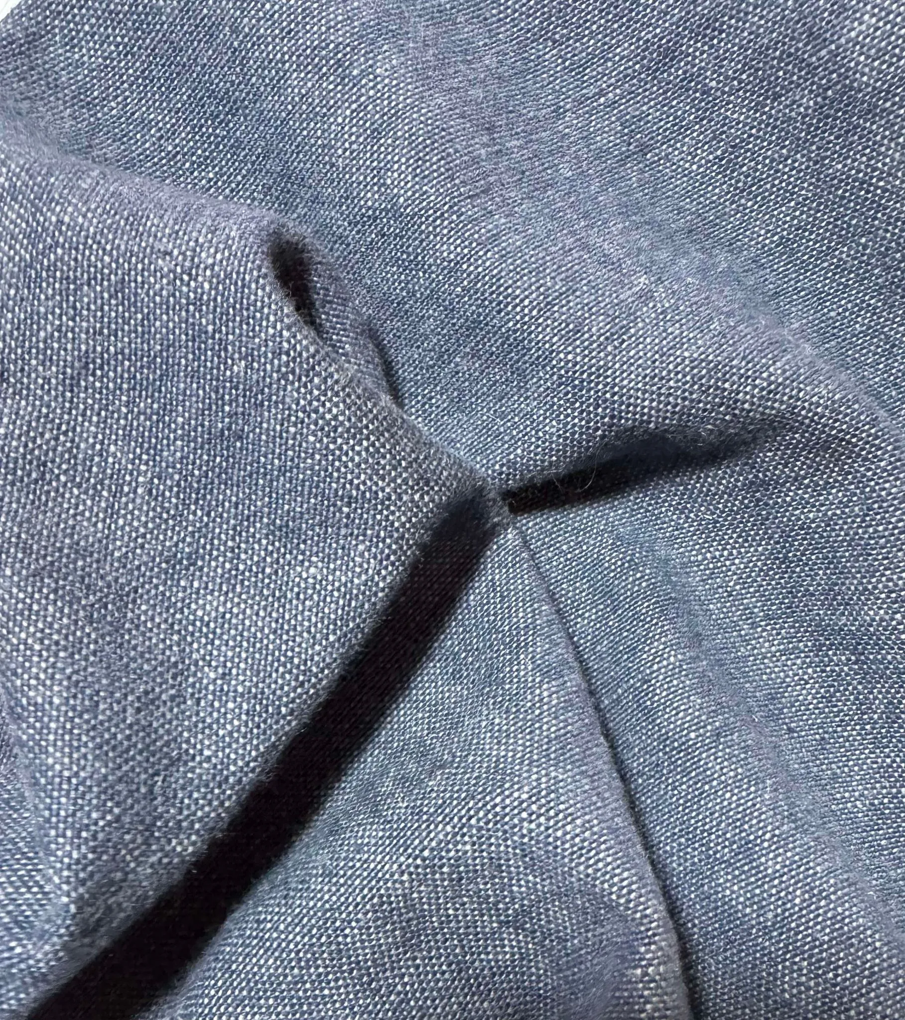 Denim Blue 100% Linen Fabric - Heavy Weight