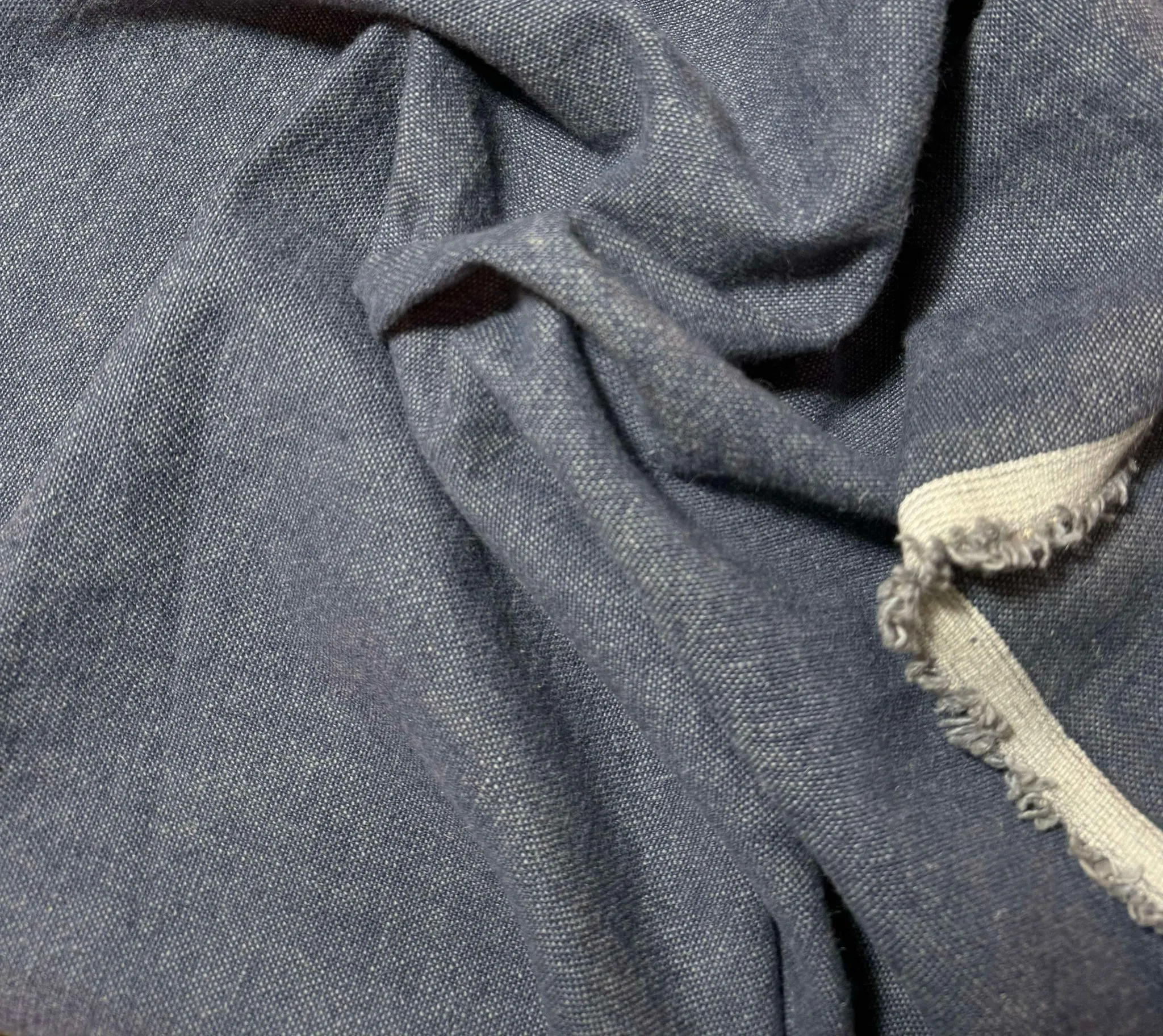 Denim Blue 100% Linen Fabric - Heavy Weight