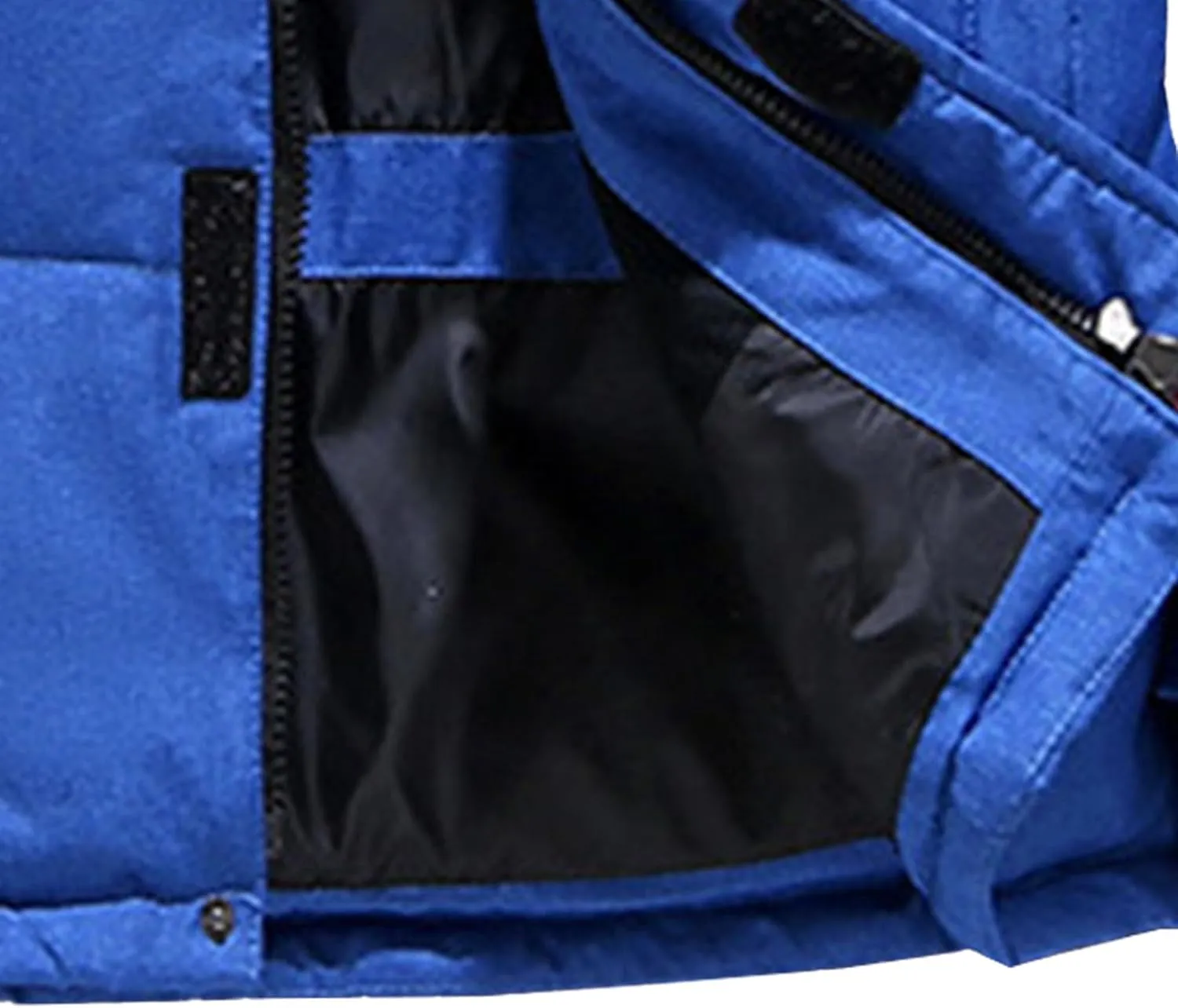 DGHM-JLMY Men Multi-Pocket Winter Outdoor Hooded Down Jacket Cargo Down Coat Detachable Hooded Thickened Down Puffer Jacket