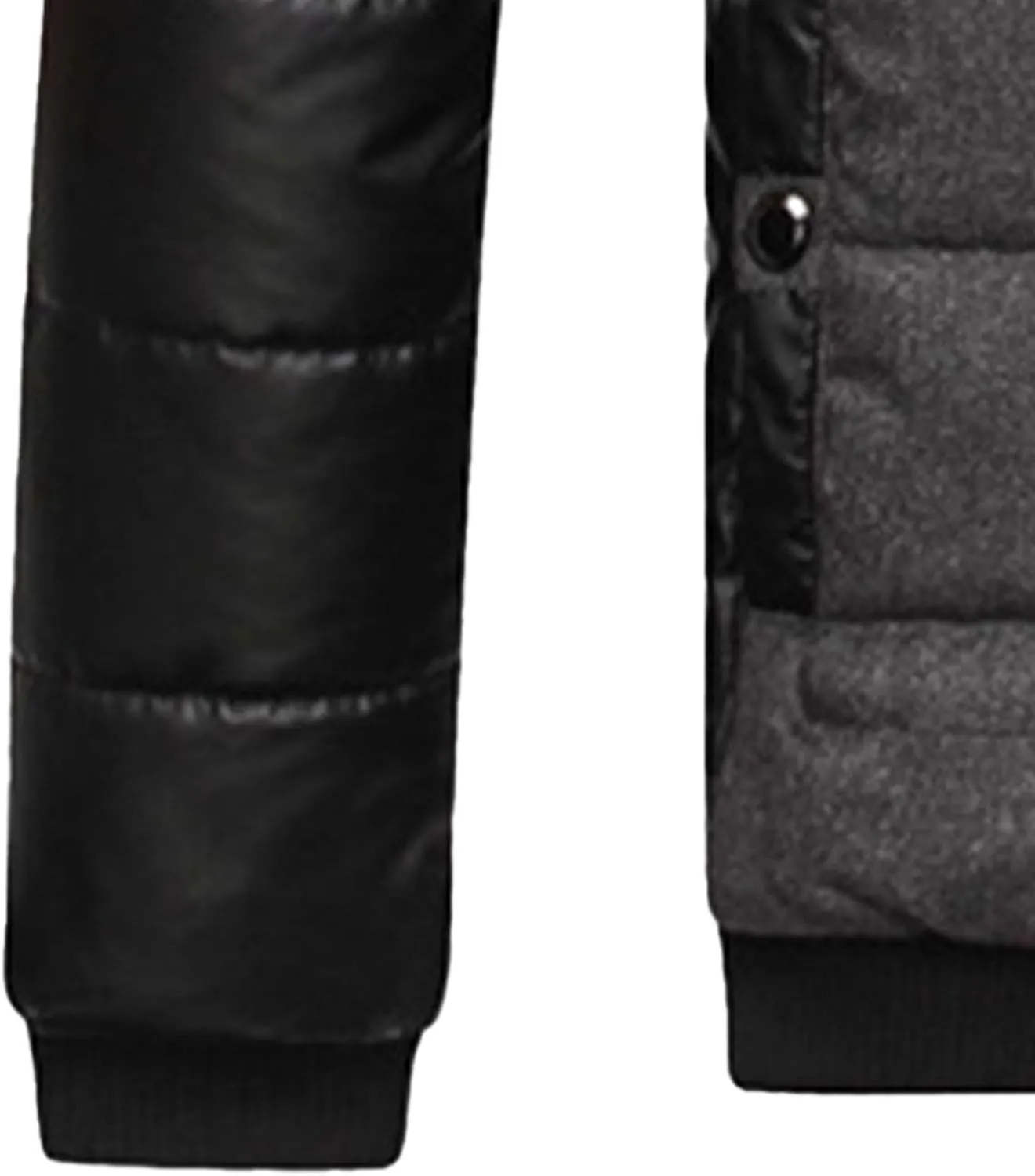 DGHM-JLMY Men's Diamond Quilted Puffer Down Jacket Casual Thickened Fit Zipper Down Jacket Stand Collar Full Zip Down Jacket