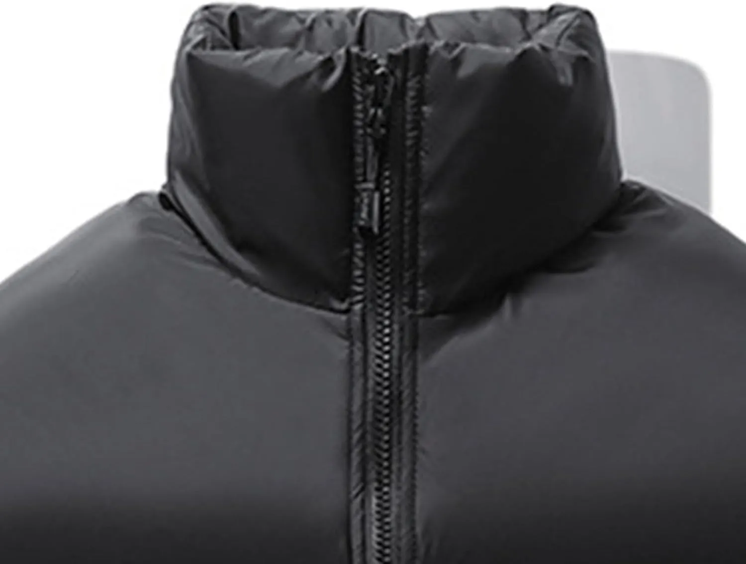 DGHM-JLMY Men's Winter Warm Thicken Coat Quilted Bubble Down Puffer Jacket zipper Stand Collar Short Down Jackets