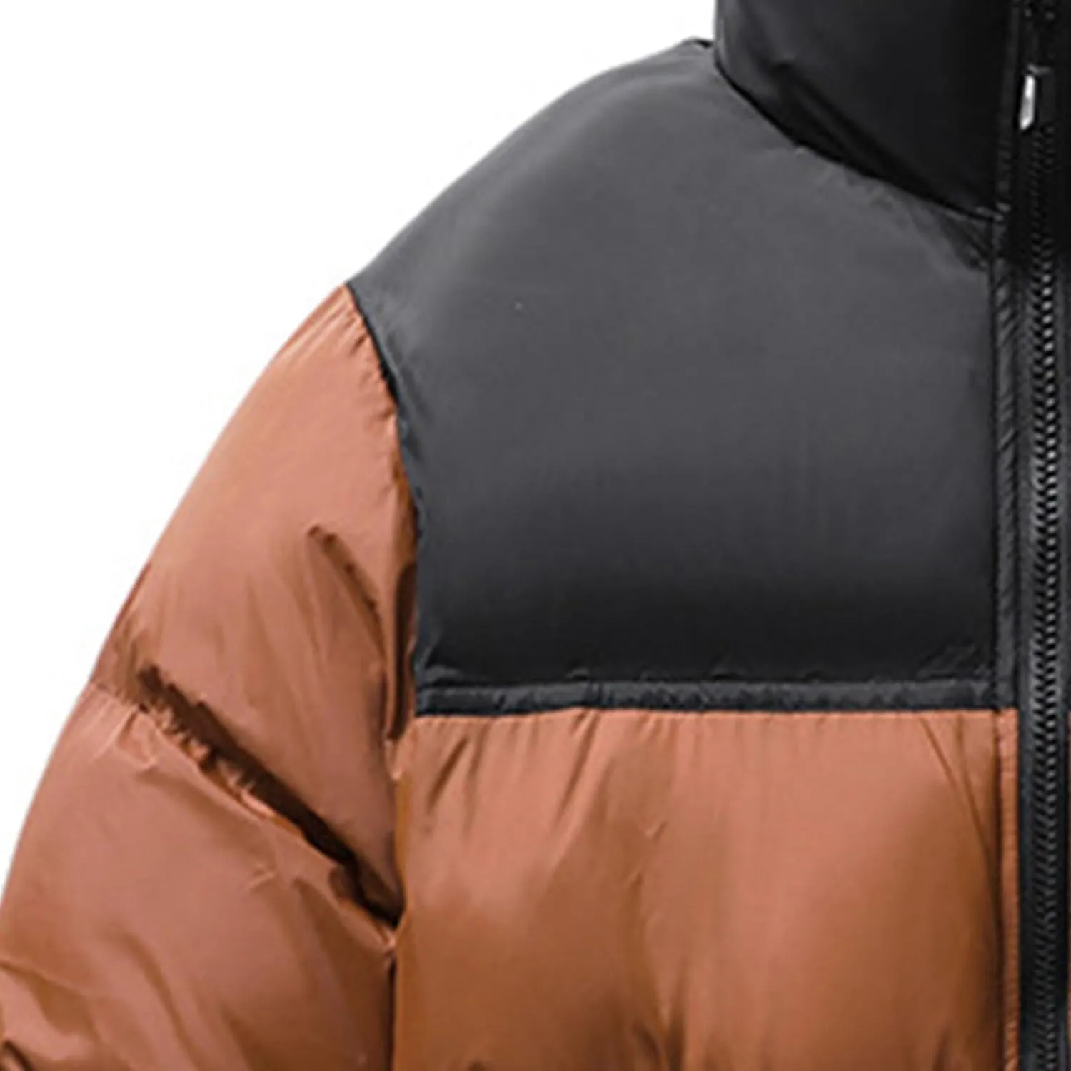DGHM-JLMY Men's Winter Warm Thicken Coat Quilted Bubble Down Puffer Jacket zipper Stand Collar Short Down Jackets