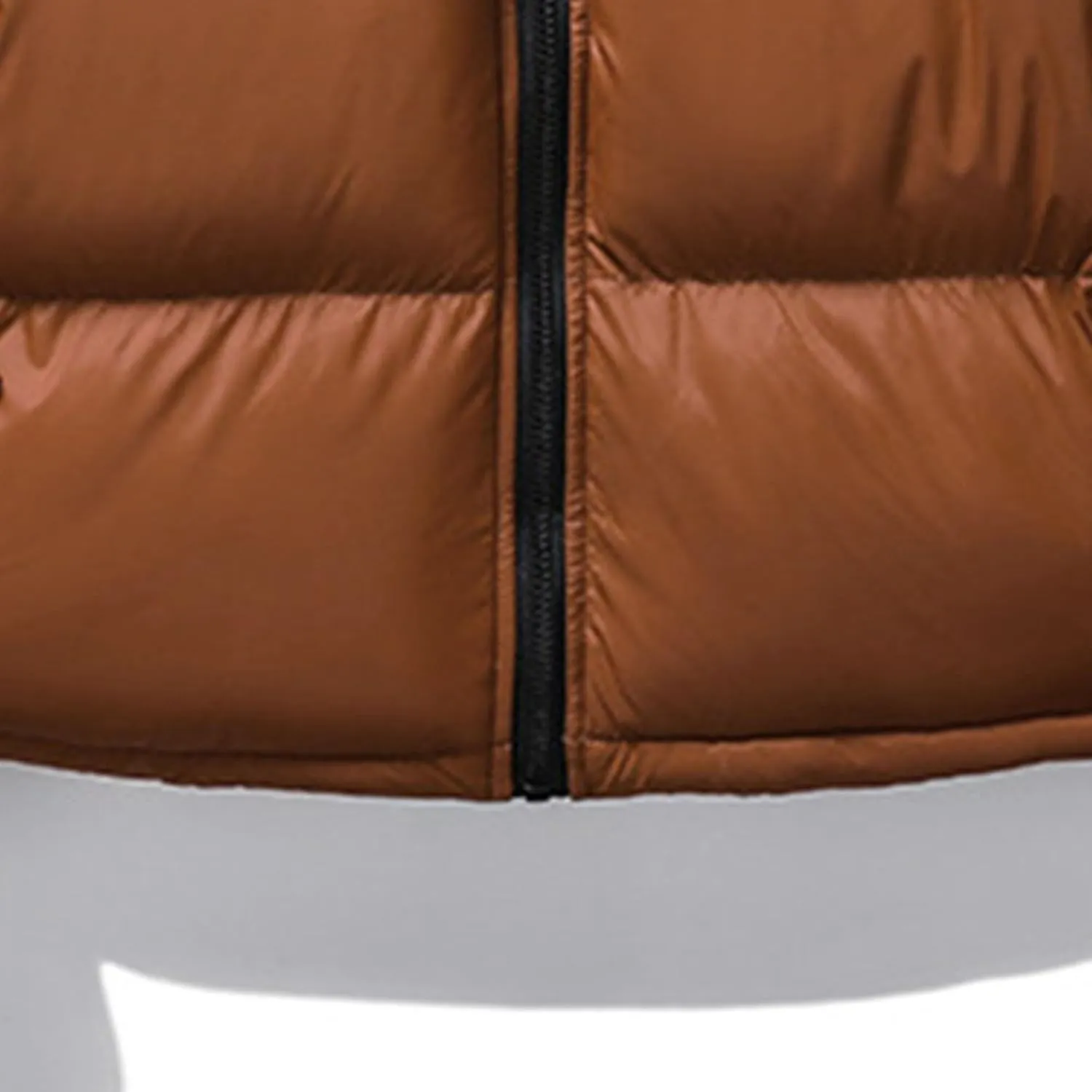 DGHM-JLMY Men's Winter Warm Thicken Coat Quilted Bubble Down Puffer Jacket zipper Stand Collar Short Down Jackets