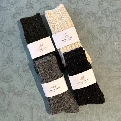 Donegal Irish Wool Socks - Cream