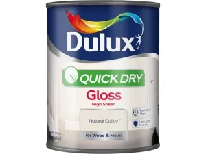 Dulux Quick Dry Gloss Natural Calico Paint 750ml