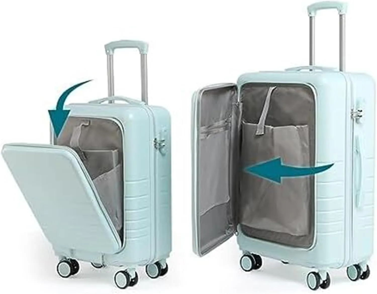 Durable Suitcase for Women Carry On Luggage 14/20in Suitcase 2 Piece Set Spinner Trolley,Durable Travel Luggage Suitcase Retro Suit Case (Color : B, Size : 20 14in)