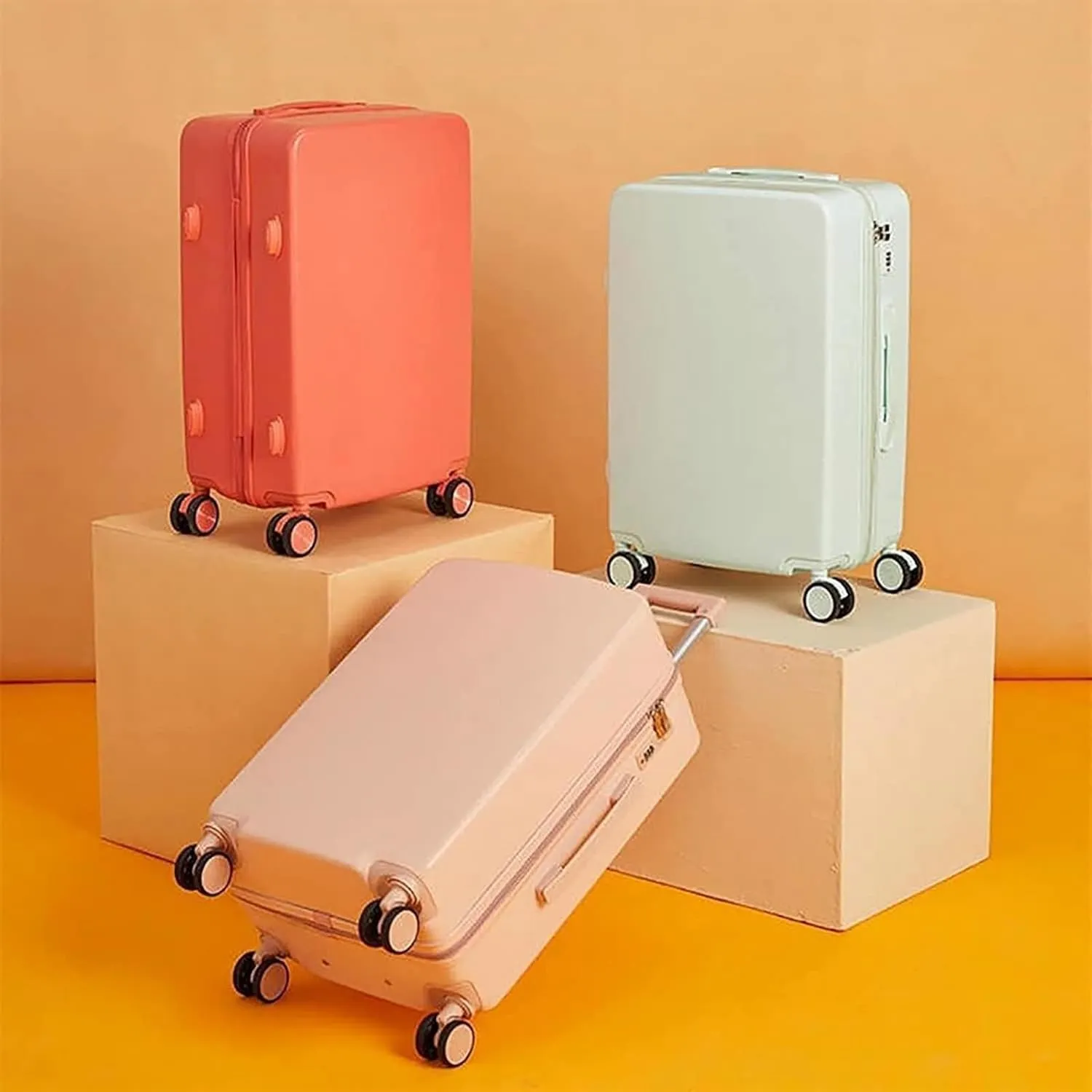 Durable Suitcase for Women Hardside Expandable Carry On Luggage With Spinner Wheels, Durable Suitcase Rolling Luggage Retro Suit Case (Color : E, Size : 28 in)