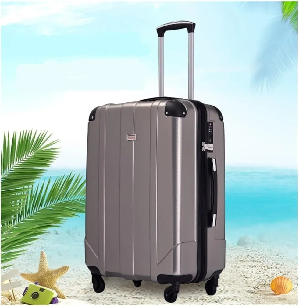 Durable Suitcase for Women Luggage Sets ABS Hardshell 3pcs Lightweight Durable Suitcase Spinner Wheels With TSA Lock Retro Suit Case, 20/24/28inch