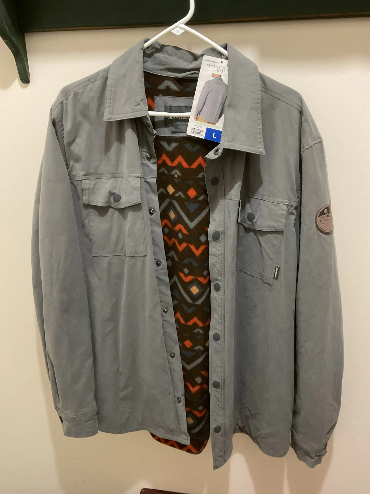 Eddie Bauer Fleece Lined Jacket Men's L