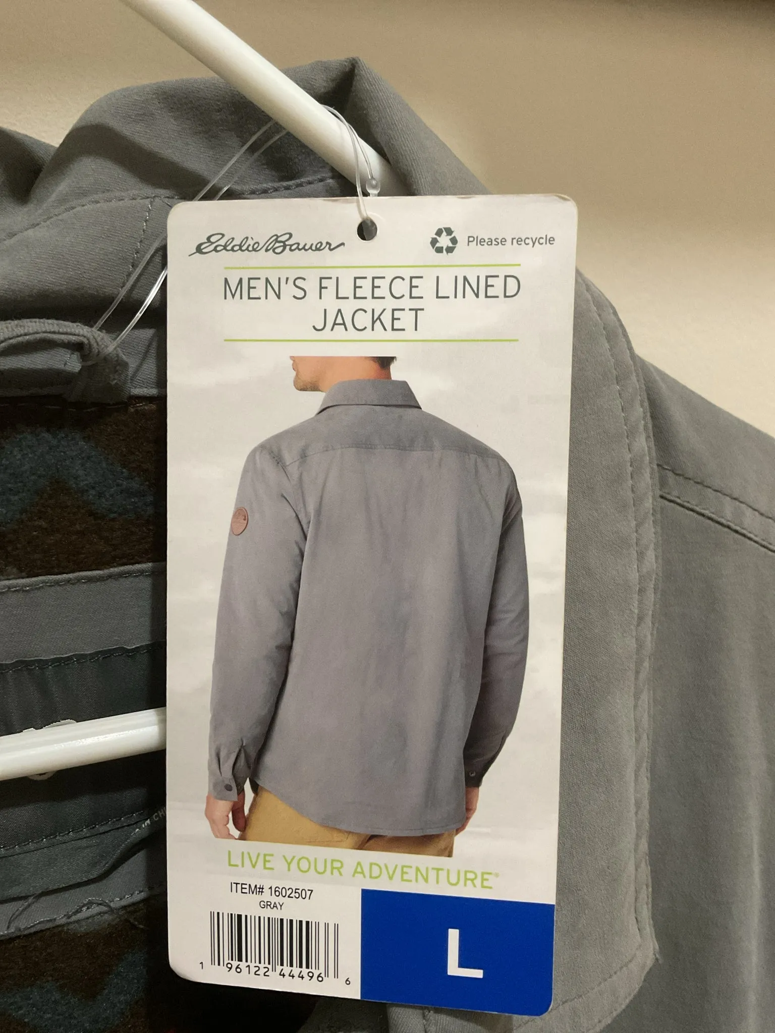 Eddie Bauer Fleece Lined Jacket Men's L