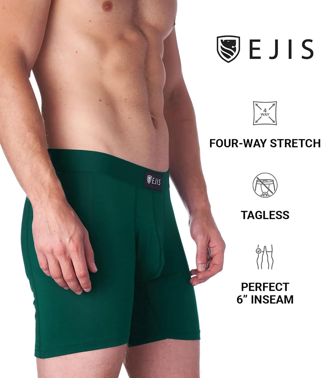 Ejis Pouch mens boxer briefs underwear, moisture wicking, ultra soft breathable