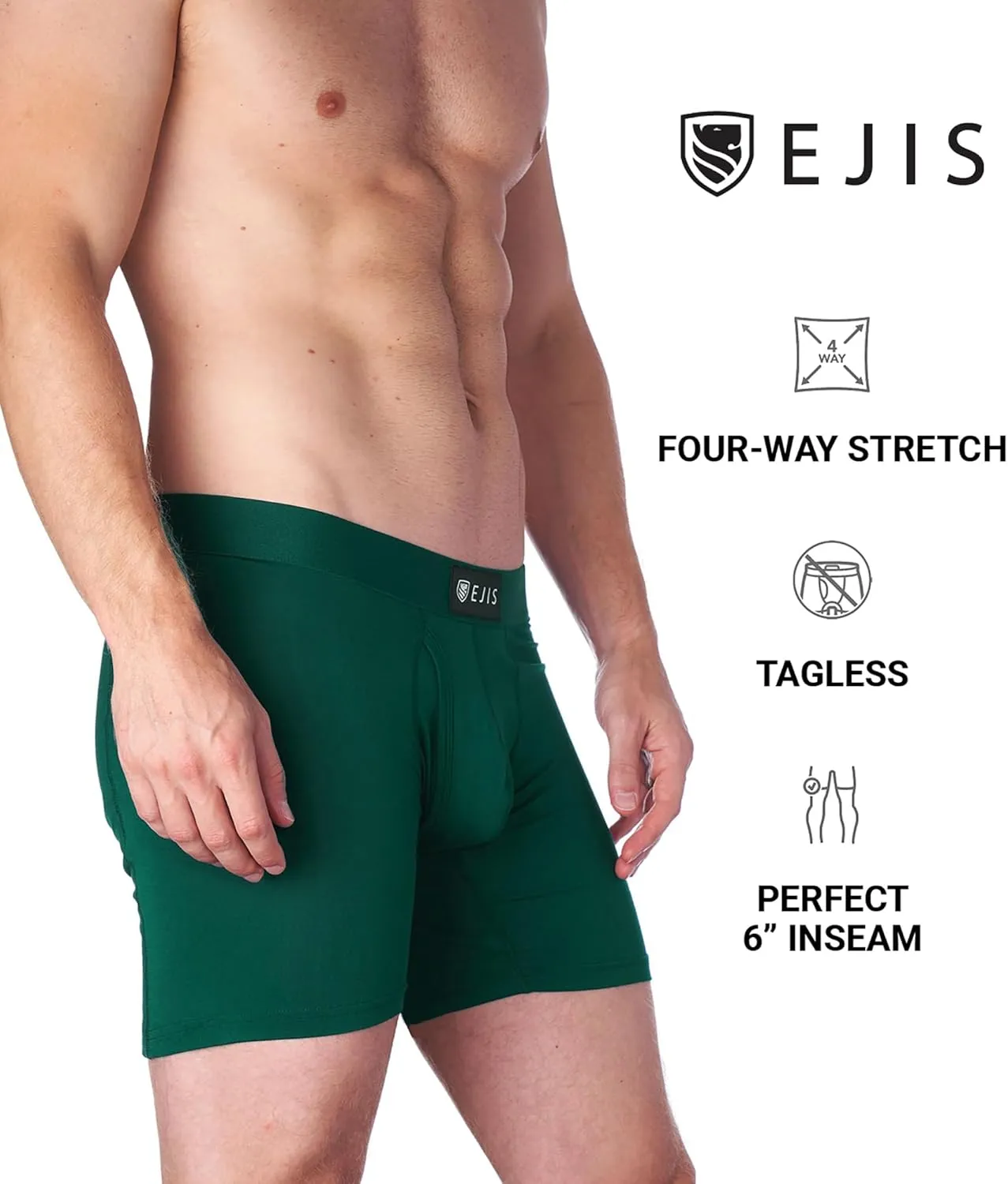Ejis Pouch mens boxer briefs underwear, moisture wicking, ultra soft breathable