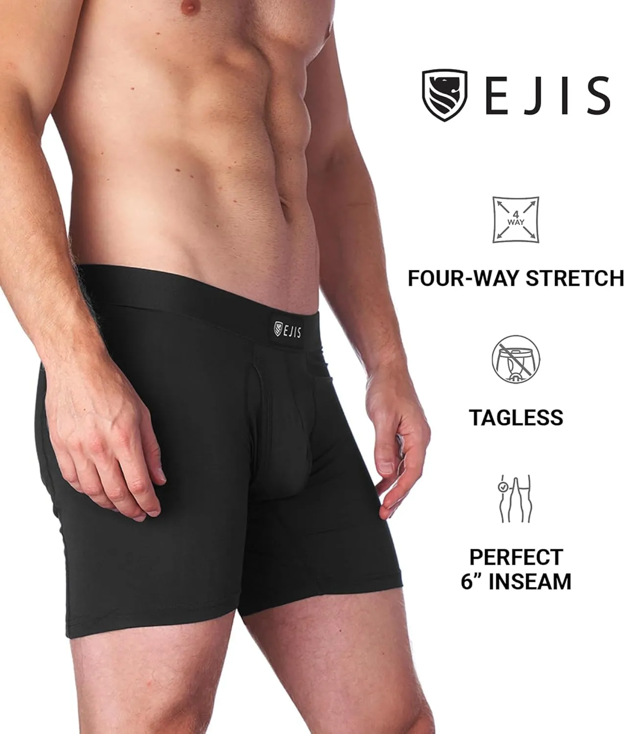 Ejis Pouch mens boxer briefs underwear, moisture wicking, ultra soft breathable