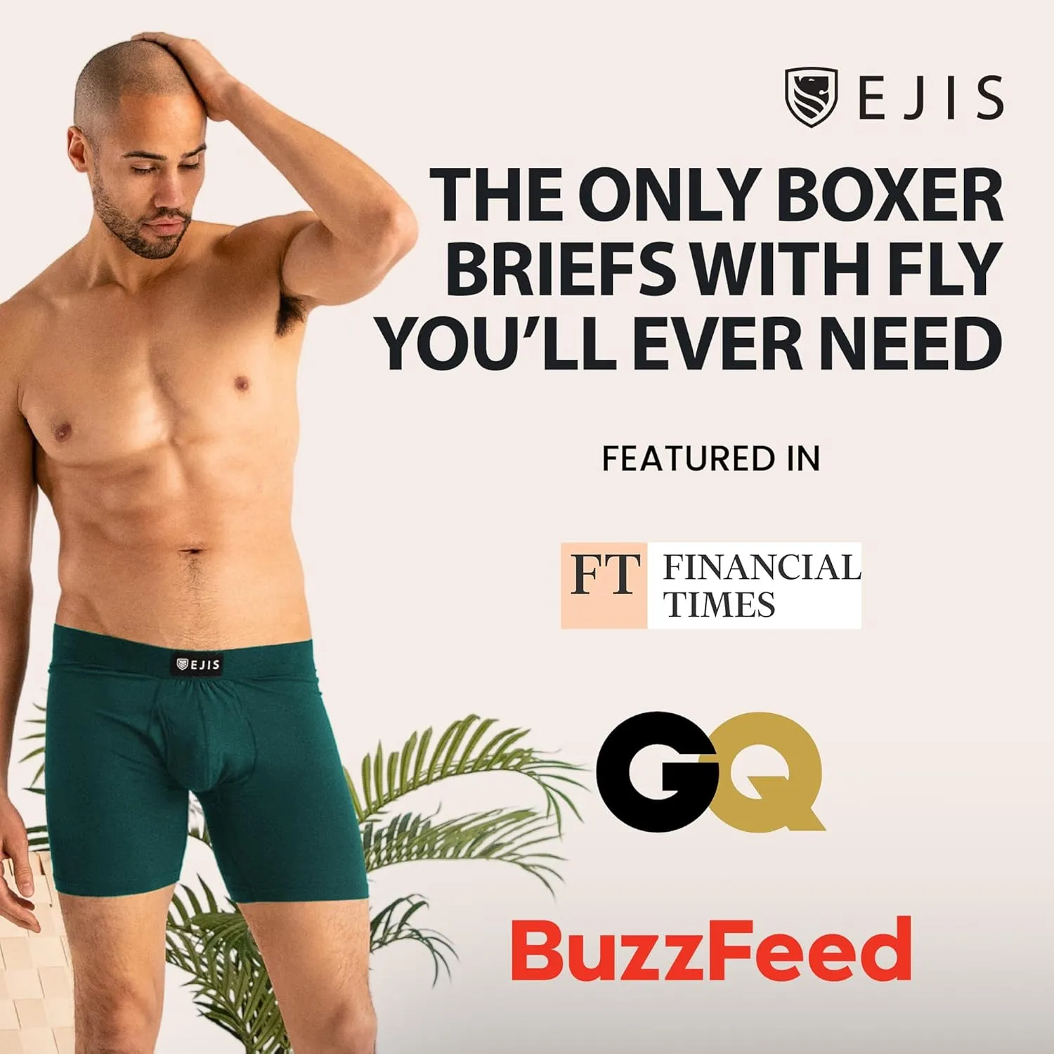 Ejis Pouch mens boxer briefs underwear, moisture wicking, ultra soft breathable
