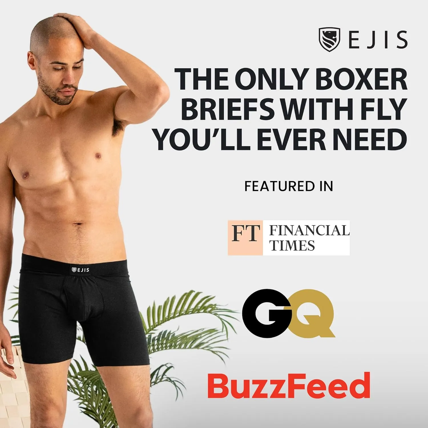 Ejis Pouch mens boxer briefs underwear, moisture wicking, ultra soft breathable