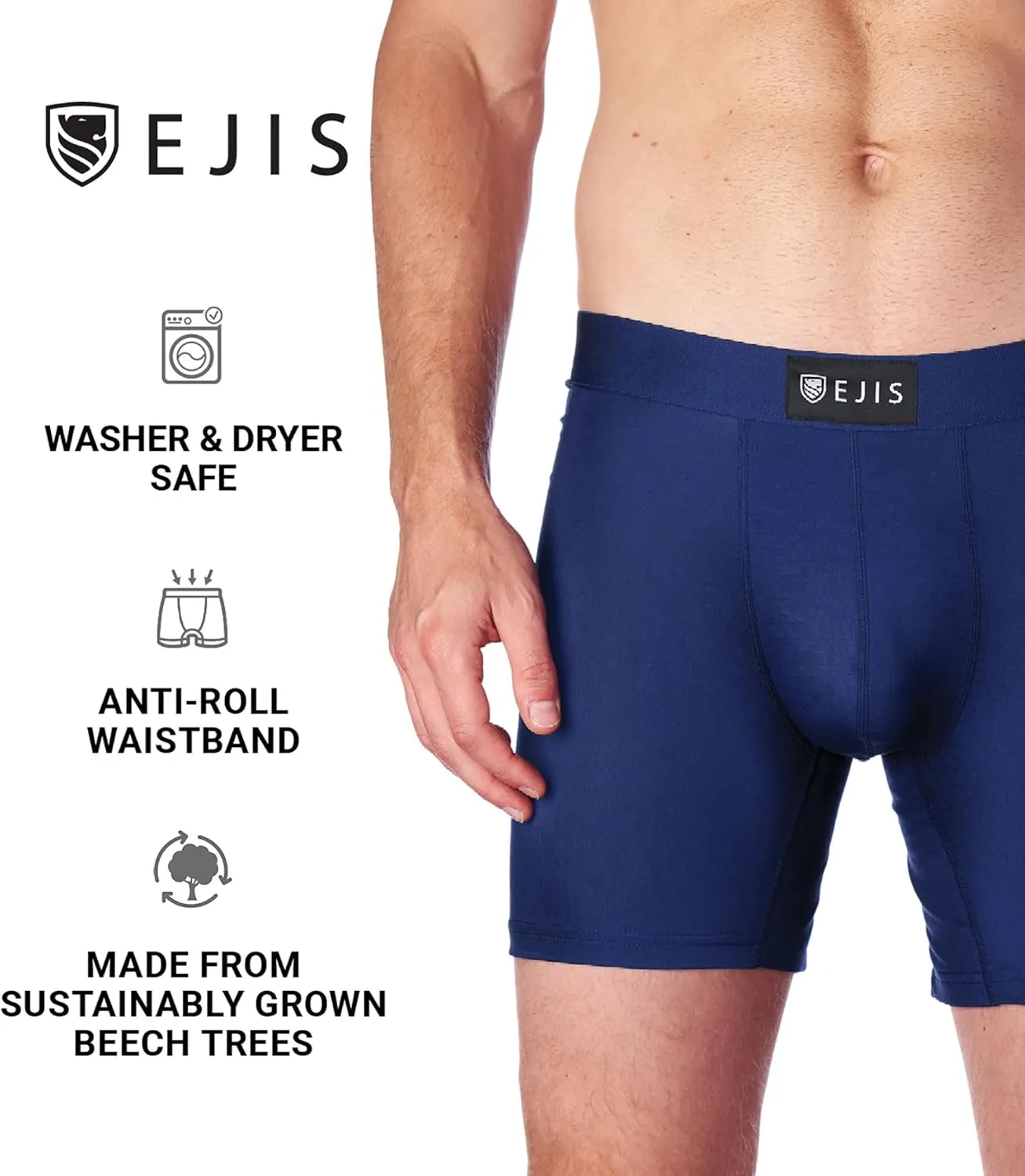 Ejis Pouch mens boxer briefs underwear, moisture wicking, ultra soft breathable