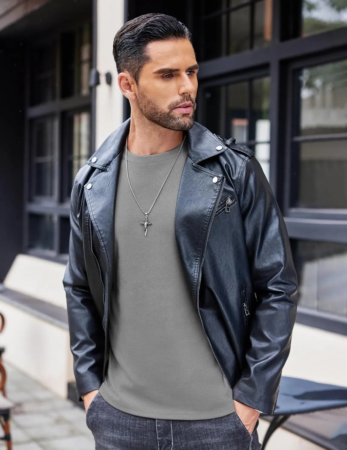 Ekouaer Mens Long Sleeve Shirts Crew Neck Fleece Thermal Undershirts Midweight Sweatshirts Soft Base Layer Pullover Tee Tops