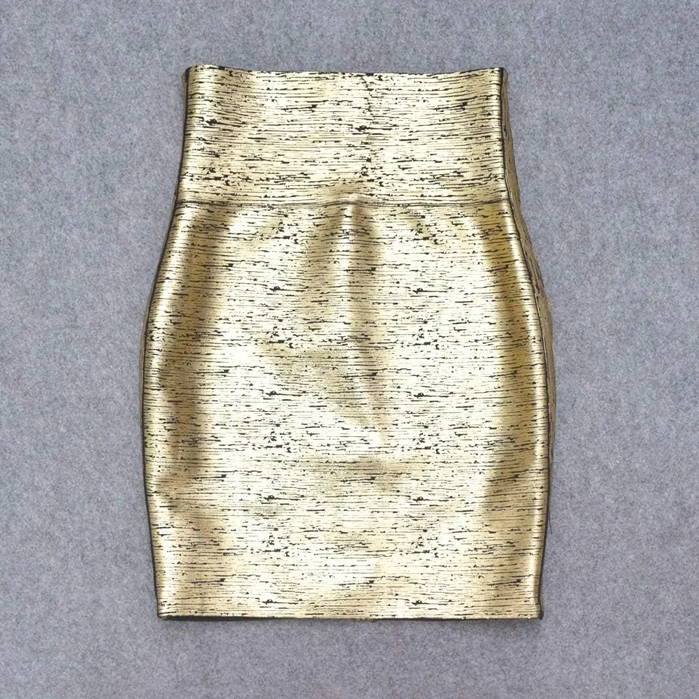 Elastic Leather High Waist Bodycon Mini Skirt