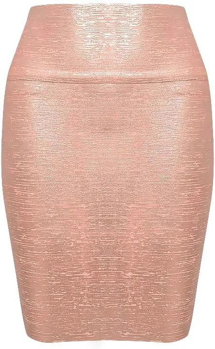 Elastic Leather High Waist Bodycon Mini Skirt