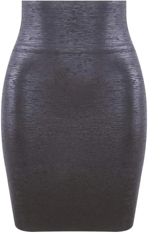 Elastic Leather High Waist Bodycon Mini Skirt