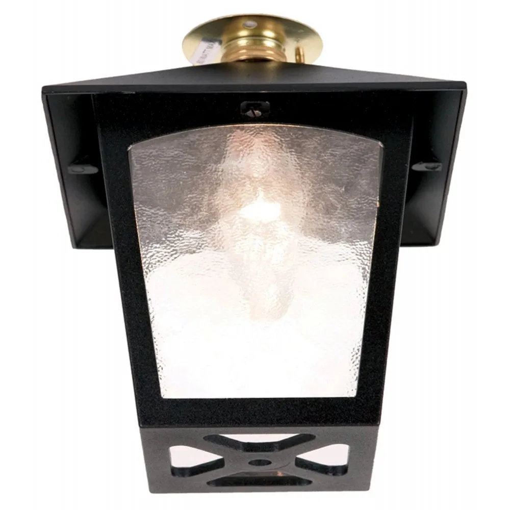 Elstead BL6C BLACK York Flush Porch Lantern